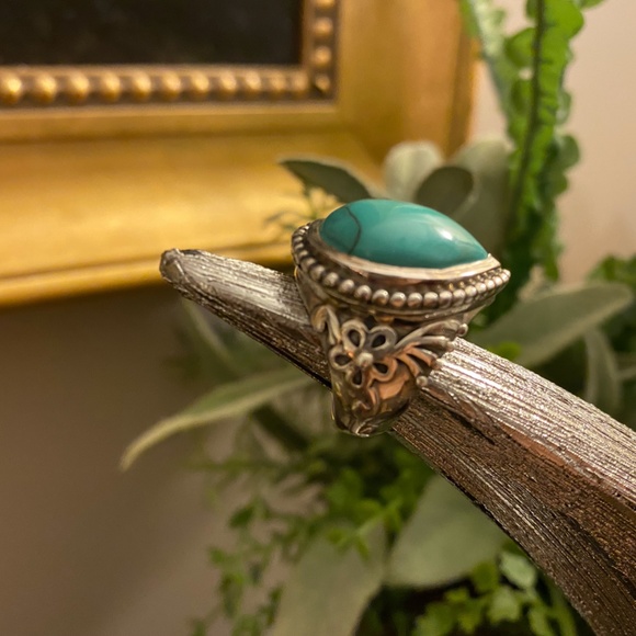PEAR SHAPED STERLING SILVER TURQUOISE - Picture 6 of 8